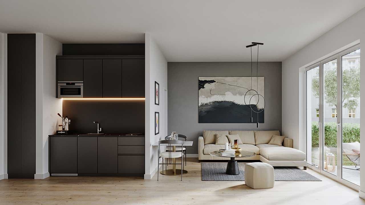 Lichtdurchfluteter Wohnbereich